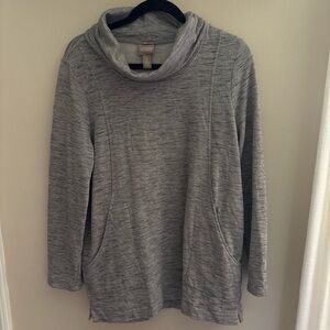 Chico's Women's Gray Cowl Neck Sweater